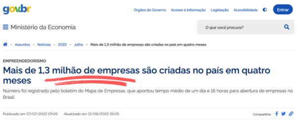 1,3 milhão empresas(2)(1)